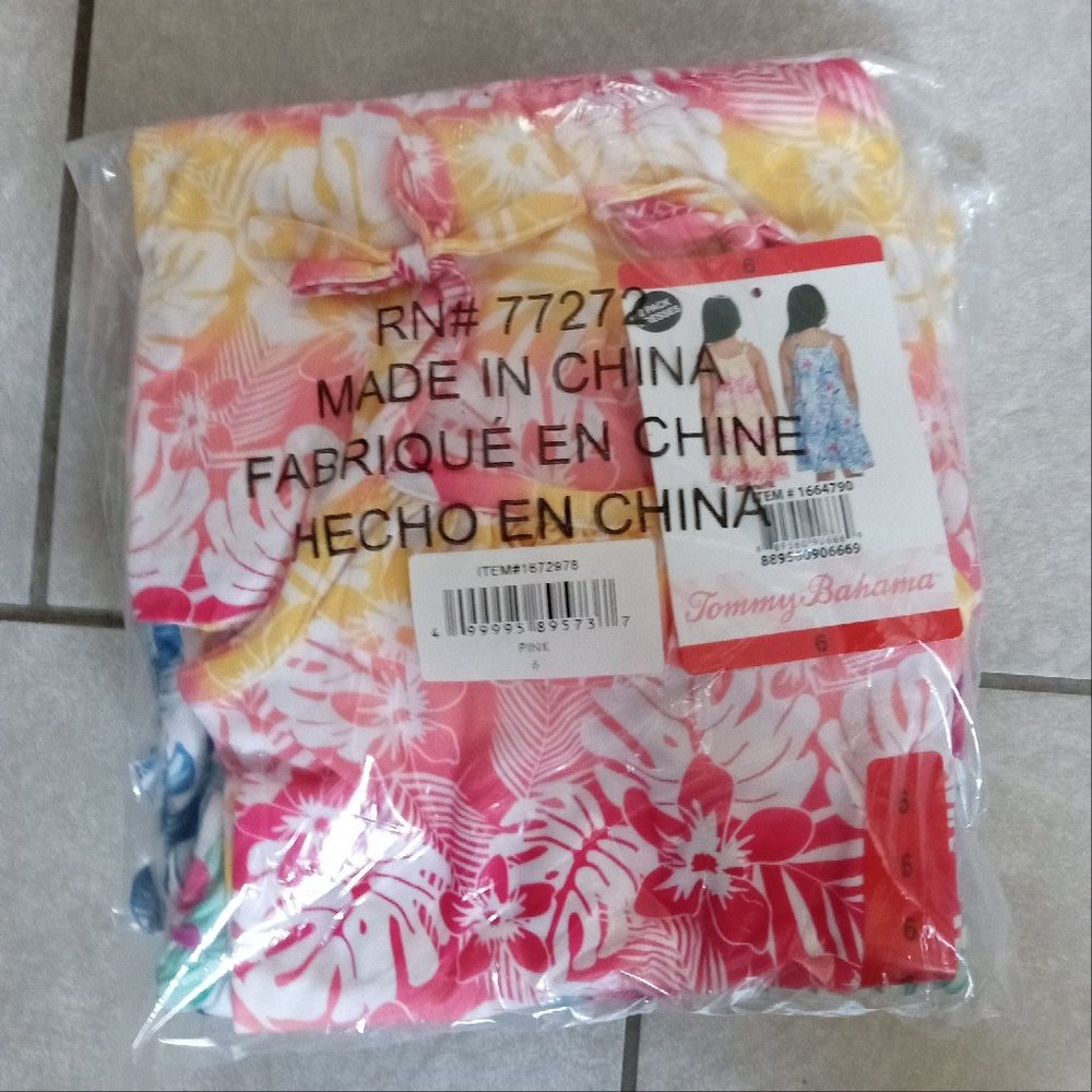 New TOMMY BAHAMAS 2 Pack Floral Dresses Girls Kids' 2-pack Dress Pink Size 6 NWT - Picture 4 of 13